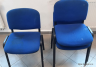 Židle modrá stohovatelná (Blue stackable chair) 